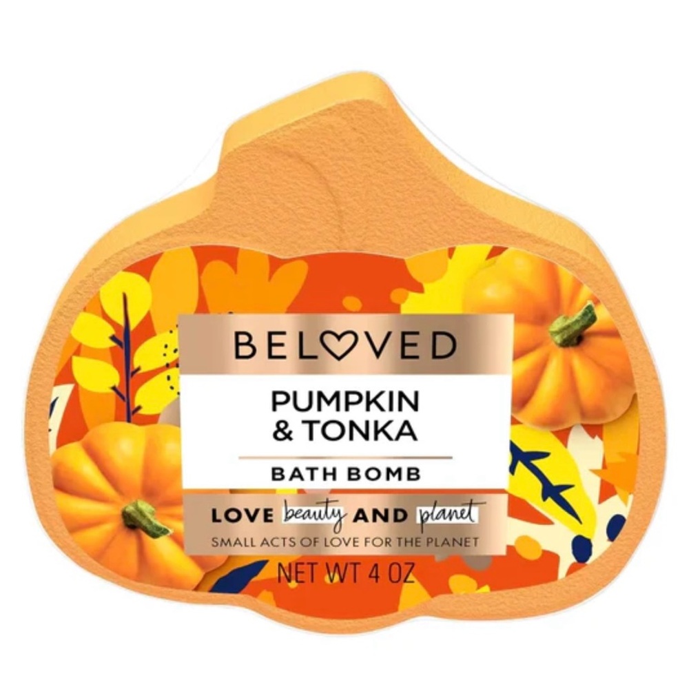 Beloved Bath Bomb- Pumpkin & Tonka, 4oz Limited Edition